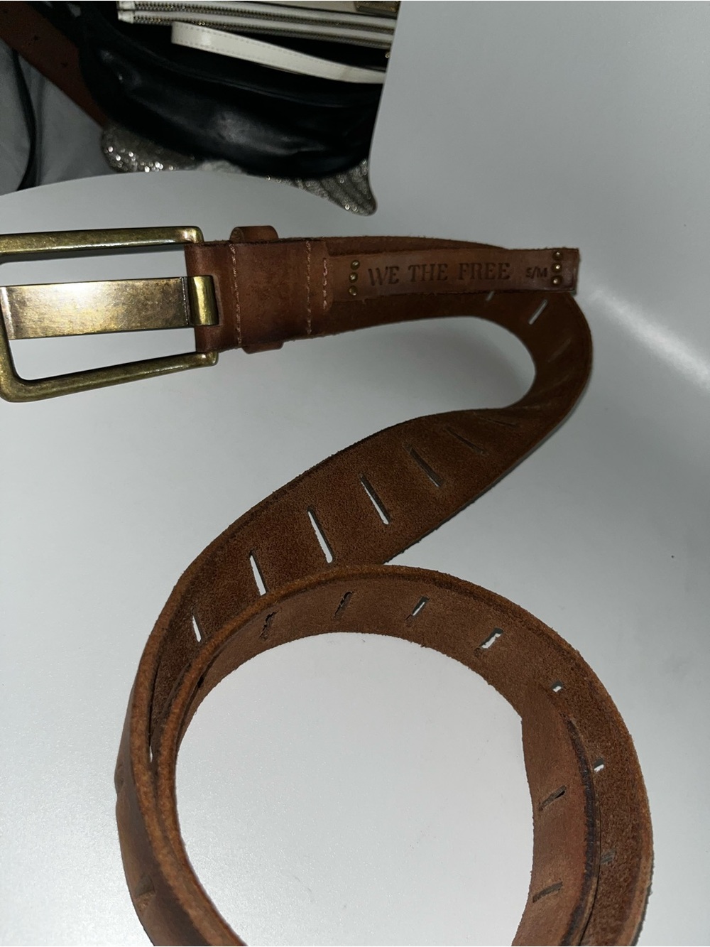 Free People Brown Leather Jona Belt - Picture 2 of 3